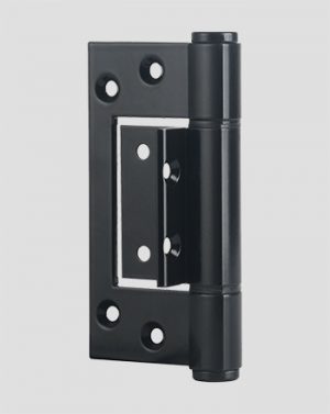 A114BLK - Aluminium Heavy Duty Interfold Hinge - Wrap-around Face Fix