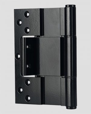 A171BLK - Aluminium Wide Throw Interfold Hinge - Wrap-around Face Fix