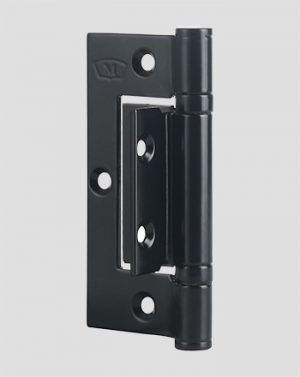 S263BLK - Stainless Steel 304 Medium Duty Interfold Hinge - Wrap-around Face Fixing