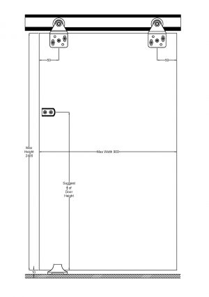 SD5003 Top Hung Sliding Wardrobe Single 30kg - Image 4